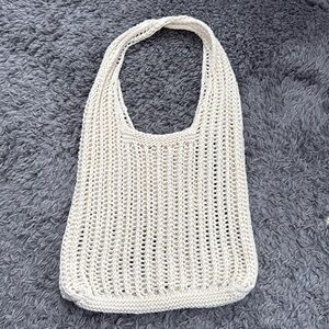 Small knitted beach bag